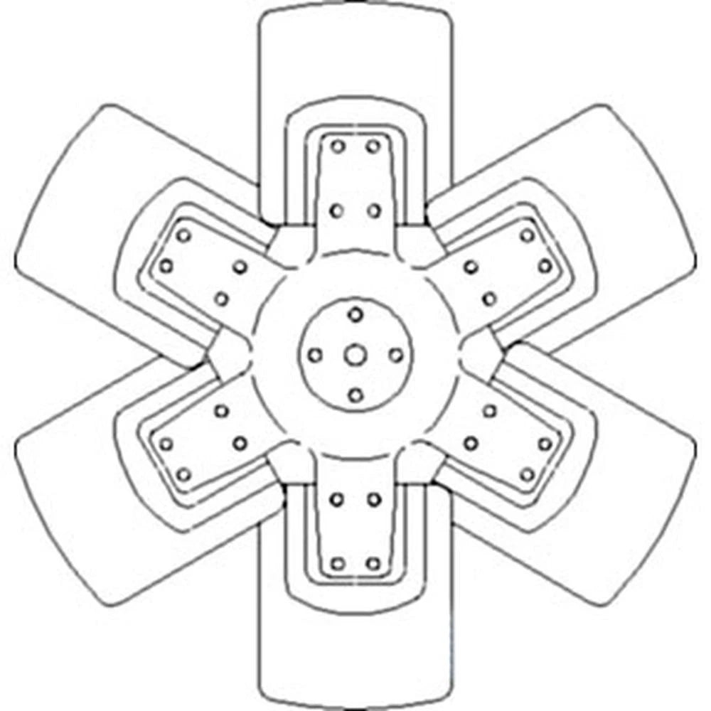 6 Blade Fan for Ford 9700 TW10 TW20 TW30 (1970–1990) D5NN8600G