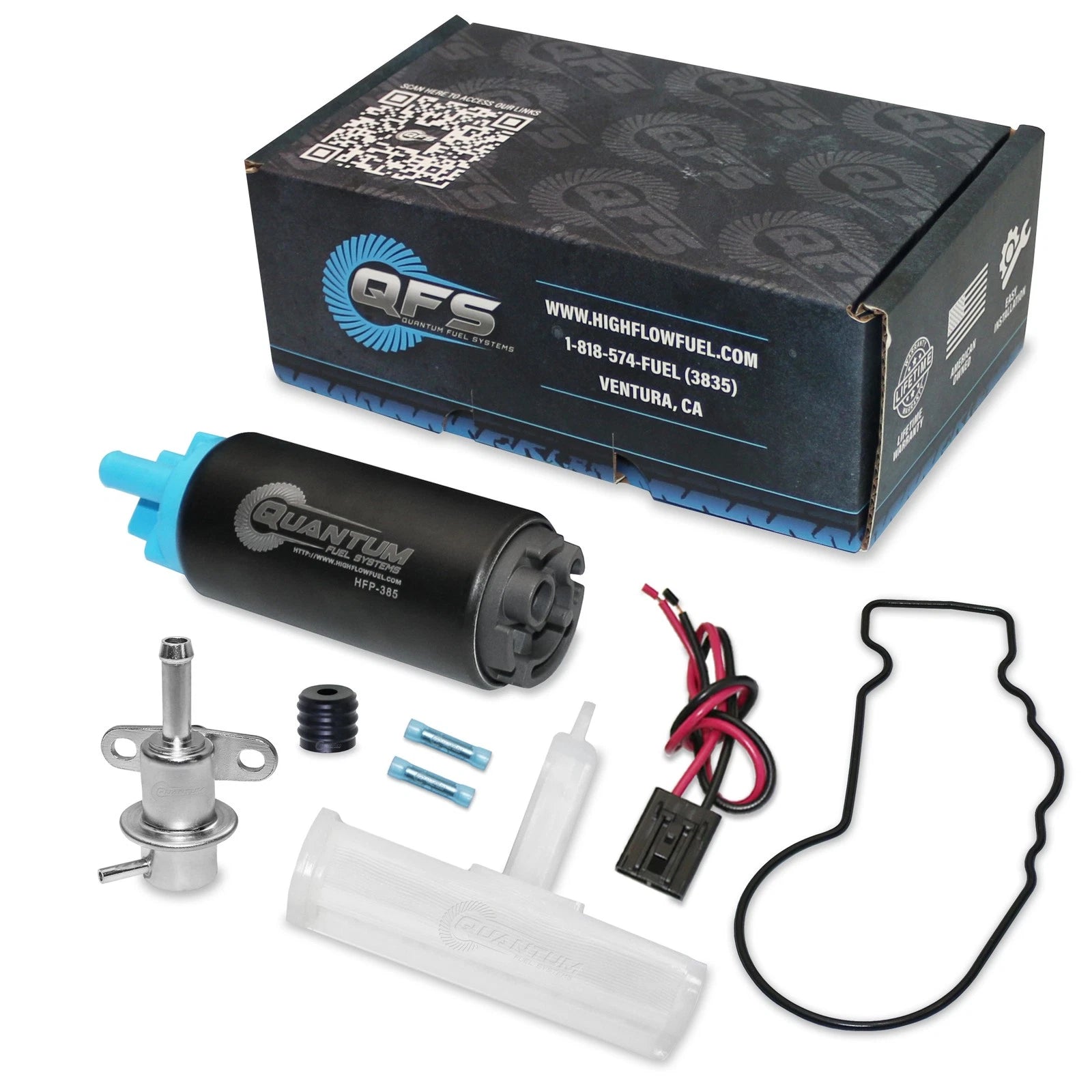 QFS Marine Fuel Pump + Regulator + Gasket for Yamaha Mercury (8M0065218, 880889T02)