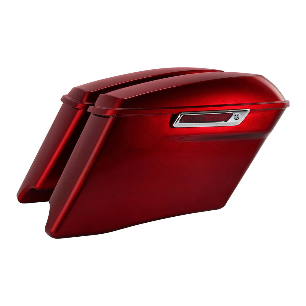 4" Hard Extended Saddlebag for Harley Street Glide (2014–2023) Velocity Red Sunglo