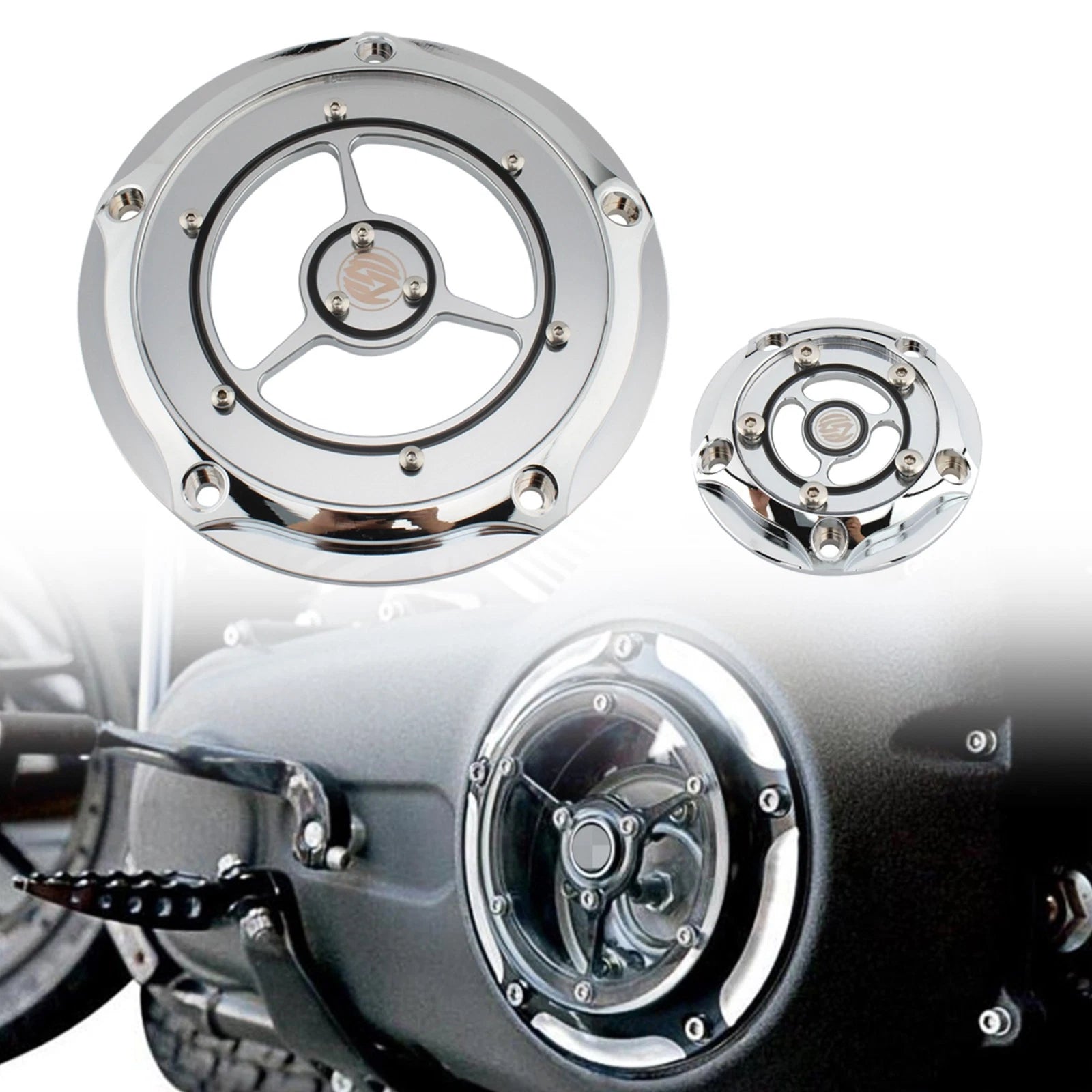Chrome Alternator Stator Cover for Harley Road King Glide (1584)