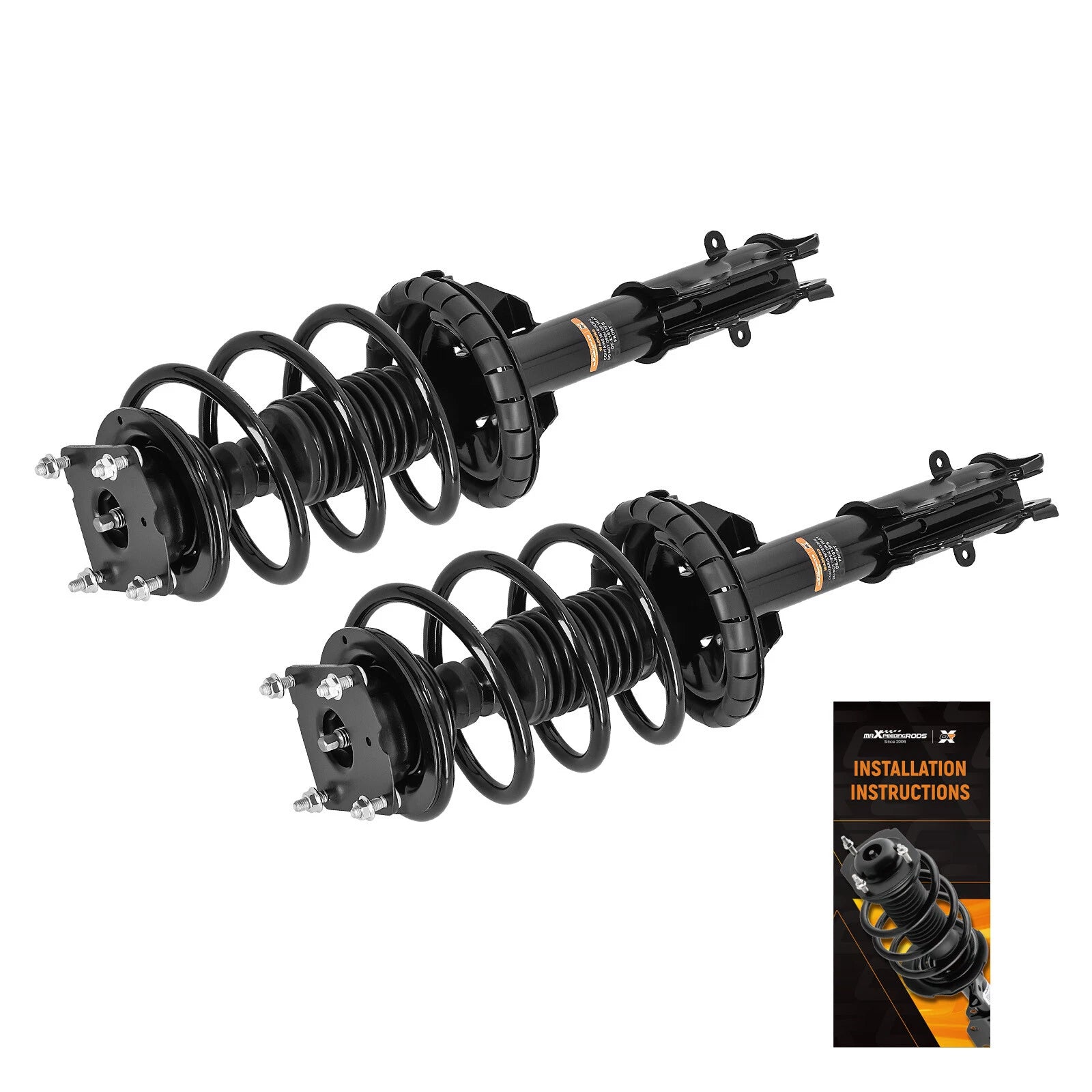 2X Front Complete Struts with Coil Spring for Ford Mustang (2011–2014)