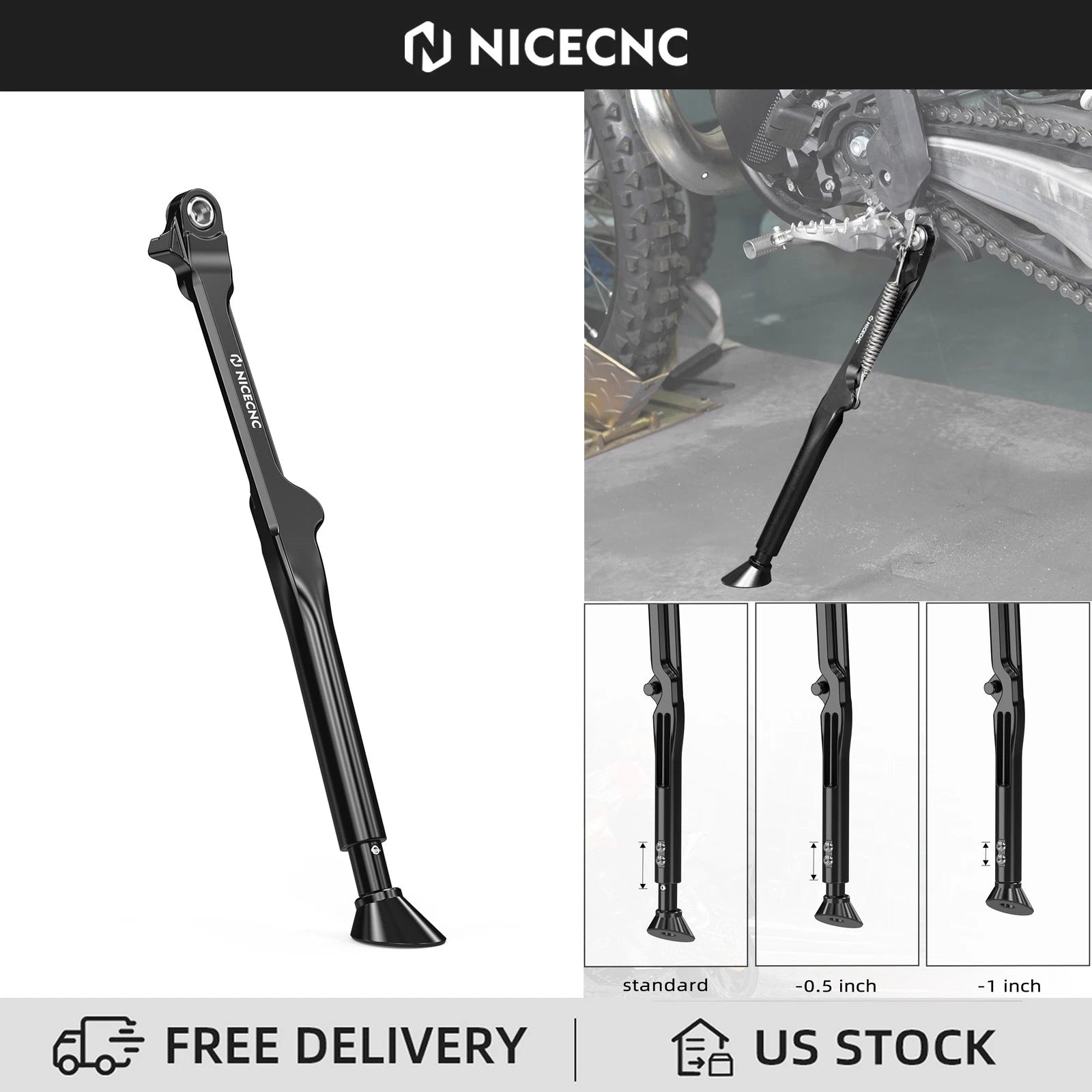 CNC Adjustable Kickstand for KTM XC-W 150 200 250 300 (2024–2025)