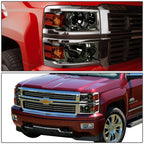 Smoked Housing Amber Corner Projector Headlight for Silverado (2014–2015)