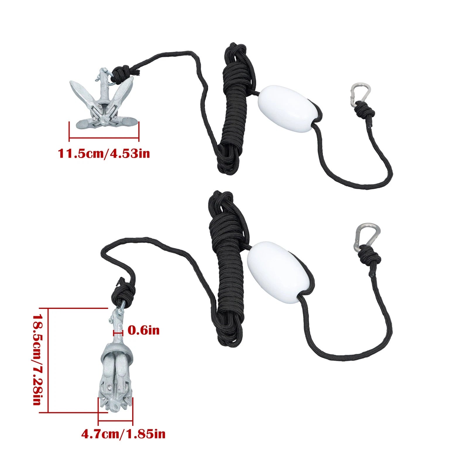 Anchor Set for Grapnel Boat Marine Kayak (0.7KG)