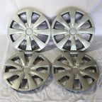 Push-On Silver Wheel Cover Hubcaps Replacement Set for Toyota Corolla (2009–2013)