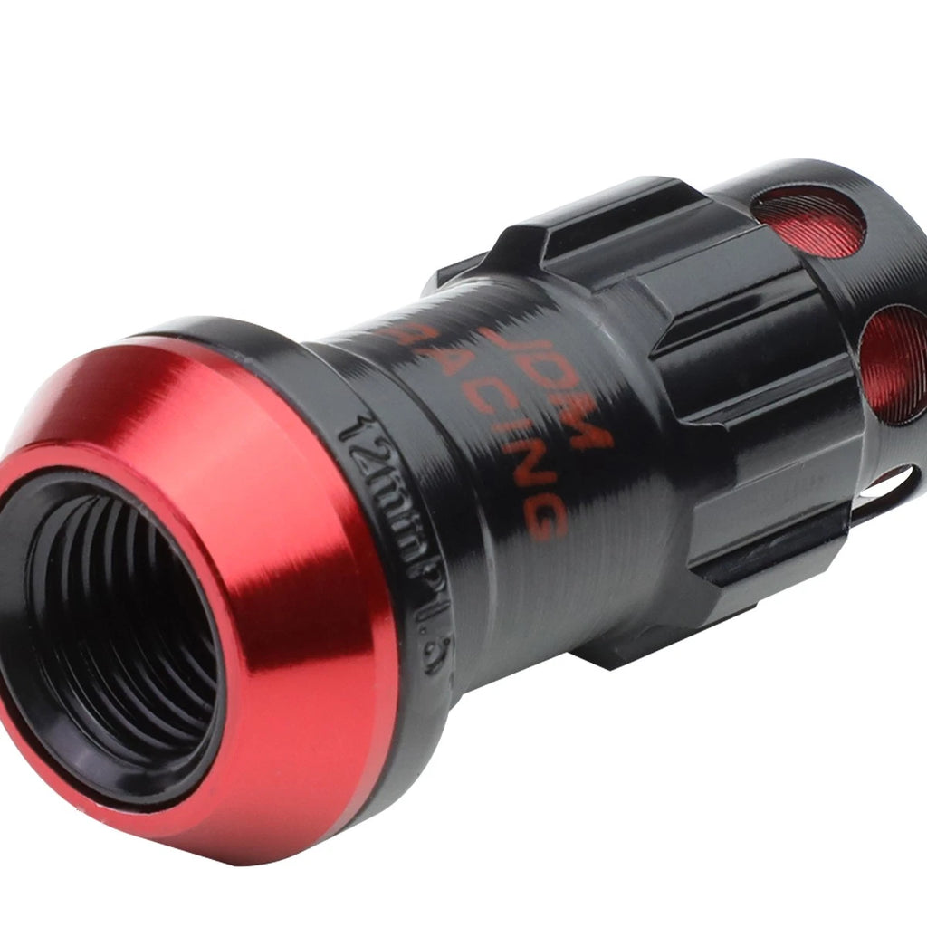 20Pcs Red Aluminum M12x1.5 Close-End Rim Lug & Lock Nuts for