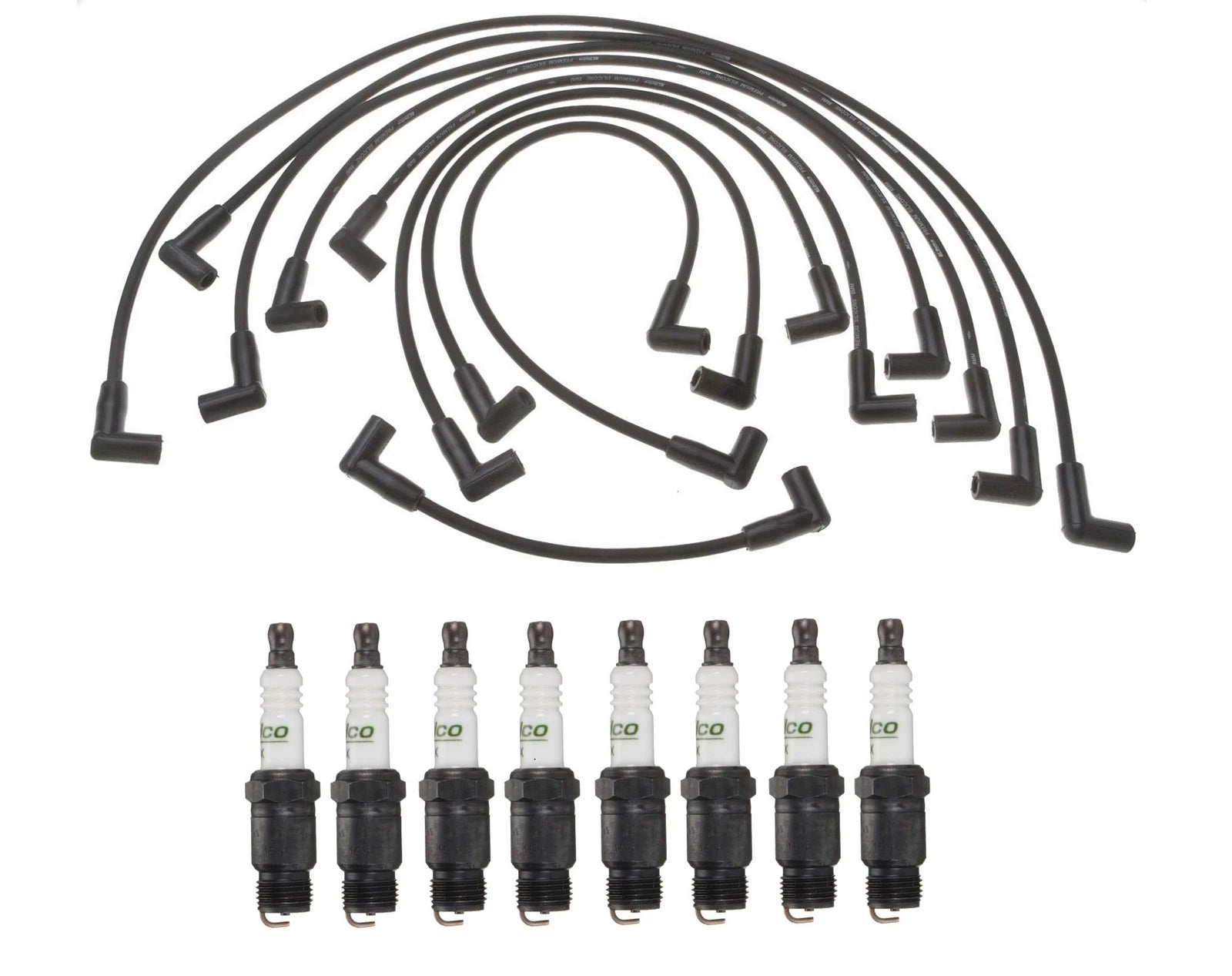 Ignition Wire Set & 8 ACDelco Spark Plugs for GMC Chevy P20