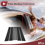 Set of 4 Door Pillar Window Trim for Lexus LX 570/LX 600 (2023) Black