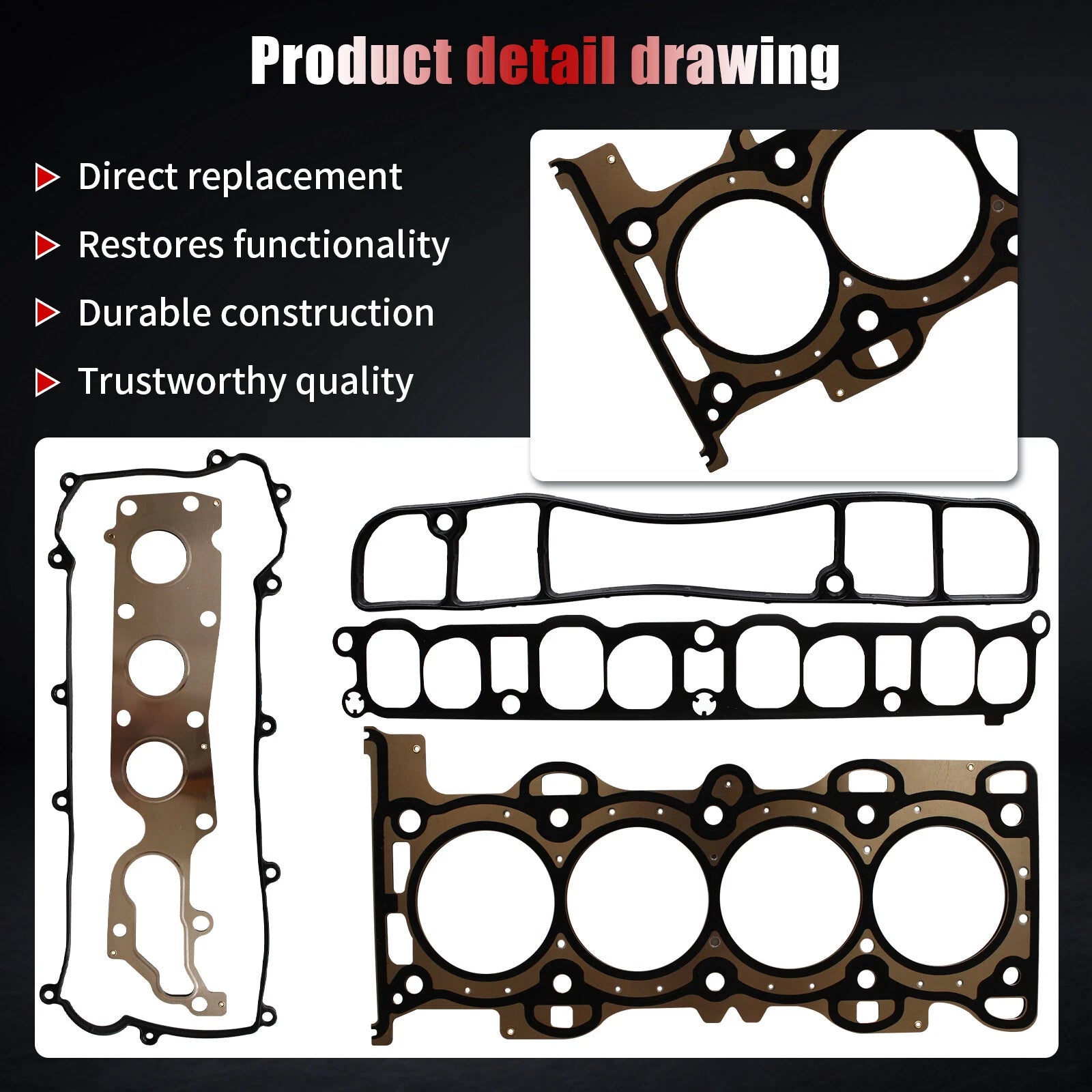 Head Gasket & Seals Set for Mazda 3 6 CX-7 2.3L (2006-2013)