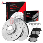 Front Disc Brake Rotors & Ceramic Pads Kit for Hyundai Santa Fe Sport (2013–2019) & Kia Sorento (2011–2019)