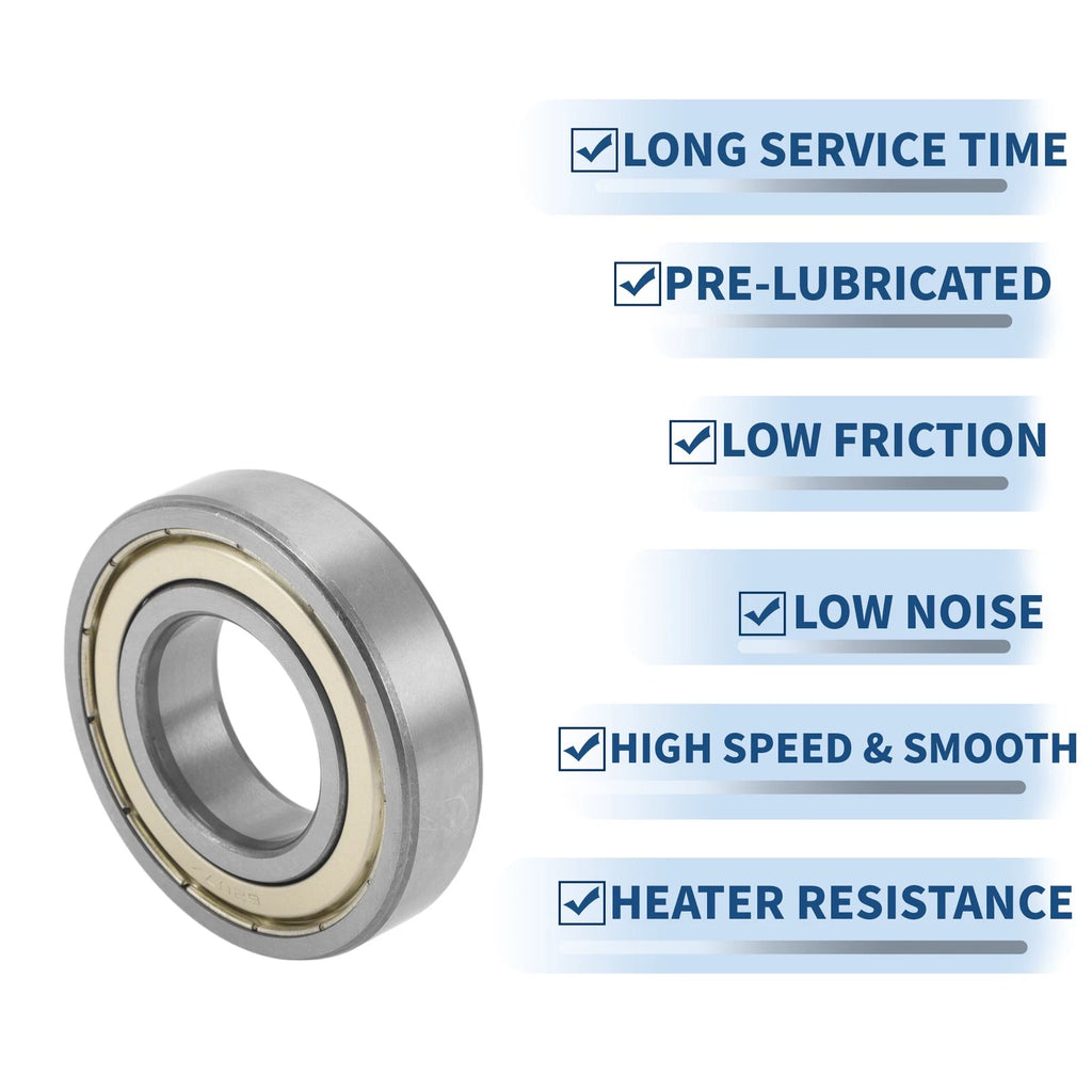 6207ZZ Deep Groove Ball Bearings for Scooter Skateboard Wheel (35x72x17mm)