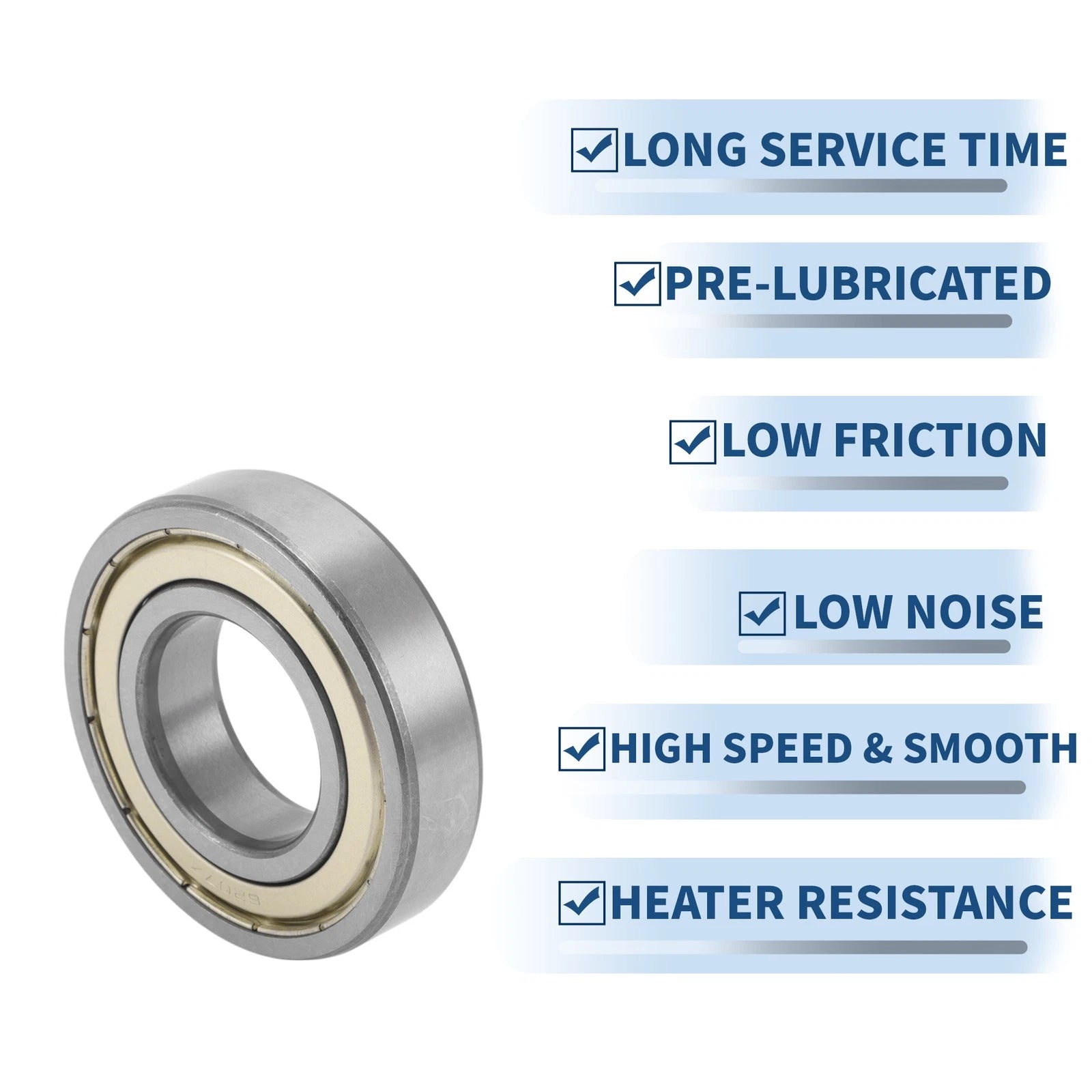 6207ZZ Deep Groove Ball Bearings for Scooter Skateboard Wheel (35x72x17mm)