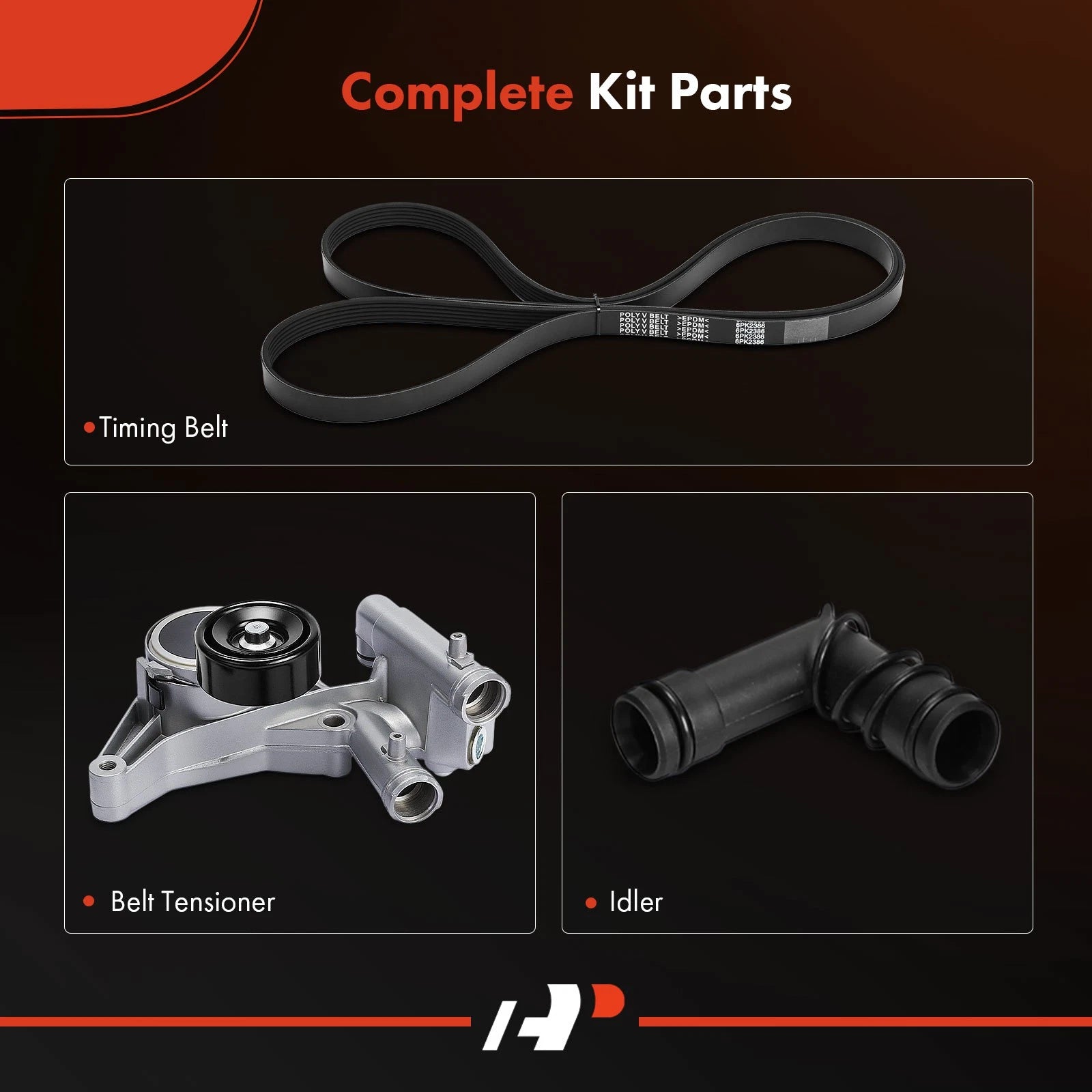 2X Serpentine Belt Drive Component Kit for Buick LeSabre (2000-2005)