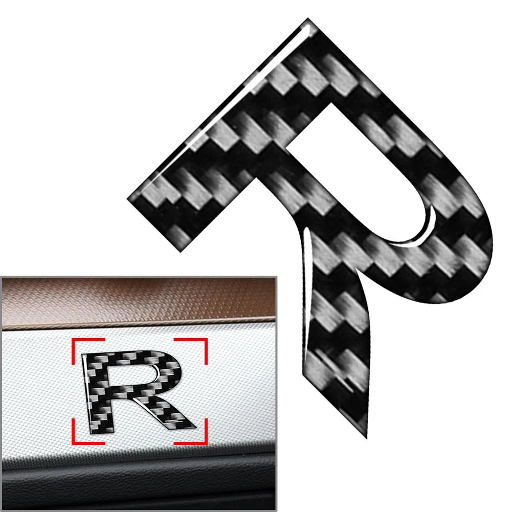 R Window Door Wall Badge Emblem Decals for Car (Universal Fit)