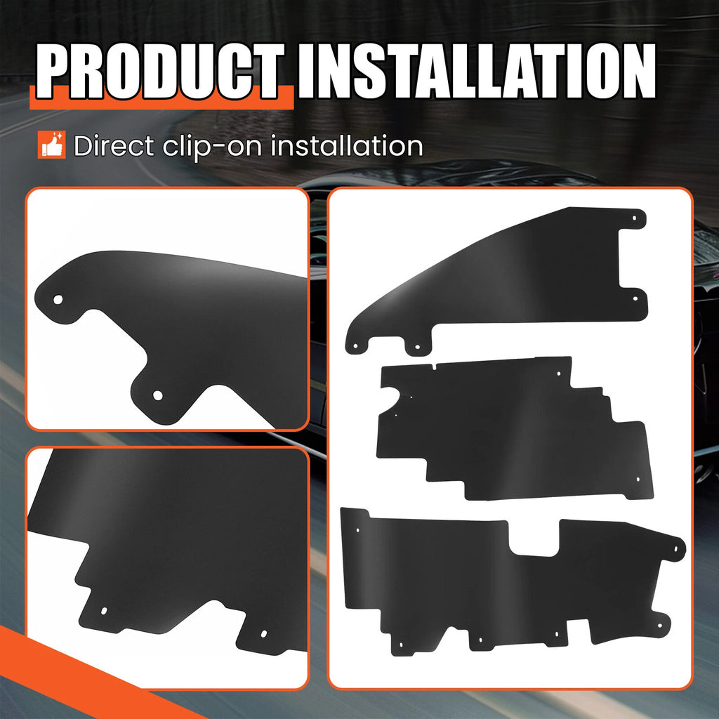 Set of 2 Radiator Grille Air Deflectors for Ford F150 (2009–2014)