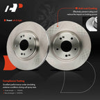 Front Disc Brake Rotors & Ceramic Pads for Hyundai Sonata (2015-2019)