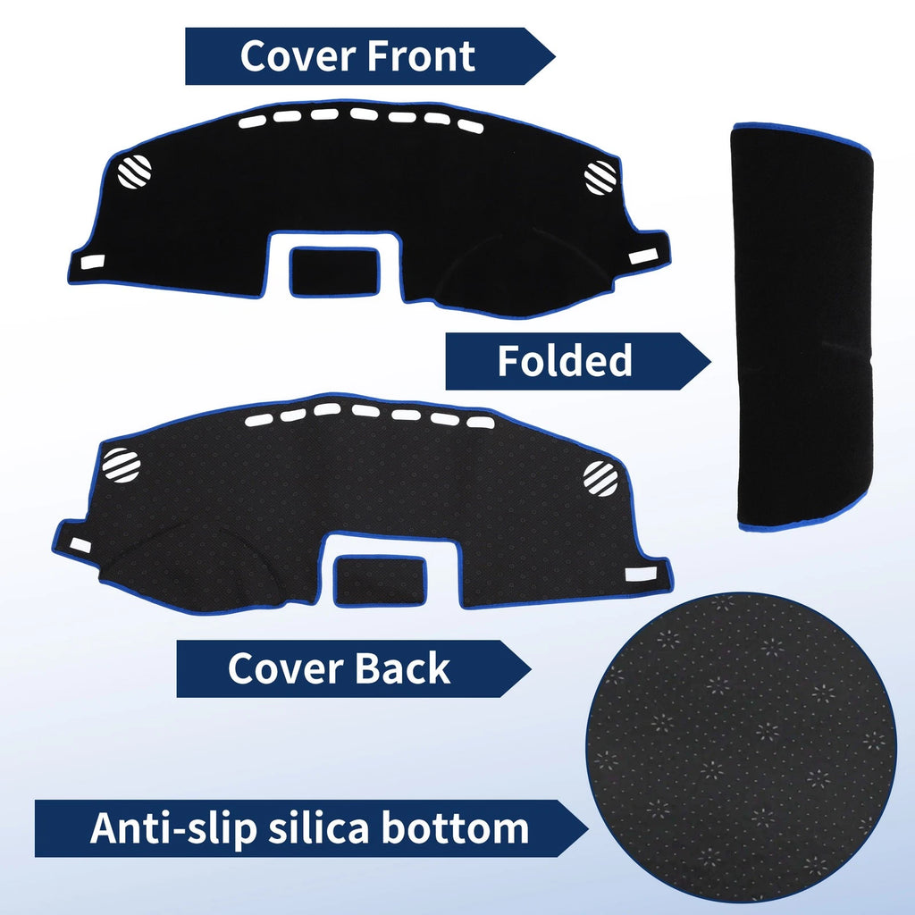 Dash Cover for Lexus CT 200H (2011–2019) Polyester Black Blue Edge