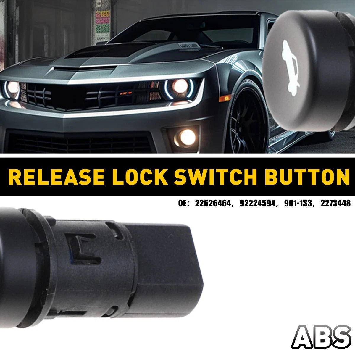 Trunk Release Lock Switch Button for Chevrolet Camaro (2010–2015) 92224594 EV