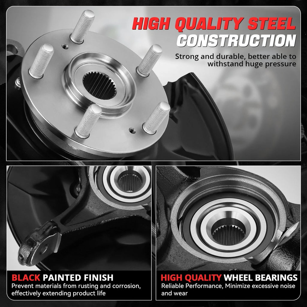 Front Left Driver Loaded Wheel Bearing Knuckle for Acura TSX Honda Accord (2008–2014)