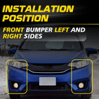 Set of 2 Headlight Bumper Brackets for Honda Fit (2009–2014)