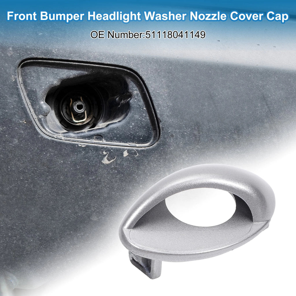 Front Left Headlight Washer Nozzle Cover for BMW M3 (2008–2013) - Silver Tone