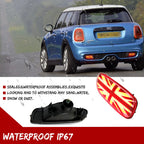 2X Euro Union Jack LED Rear Fog Lamp for Mini Cooper (2006–2015)