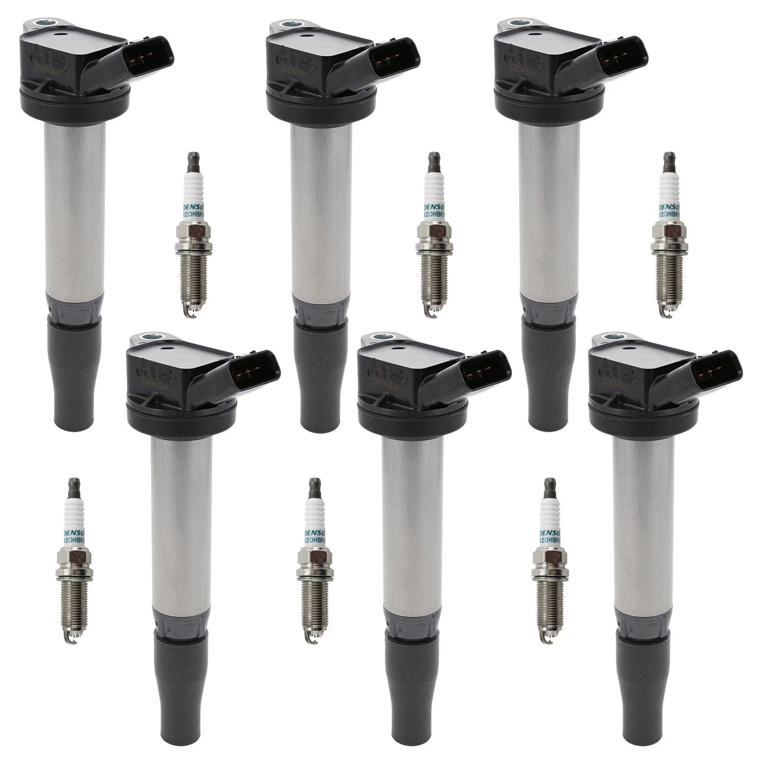 Set of 6 Ignition Coils & Iridium Spark Plugs for Lexus IS300 RC300 RC350 (2001–2020)