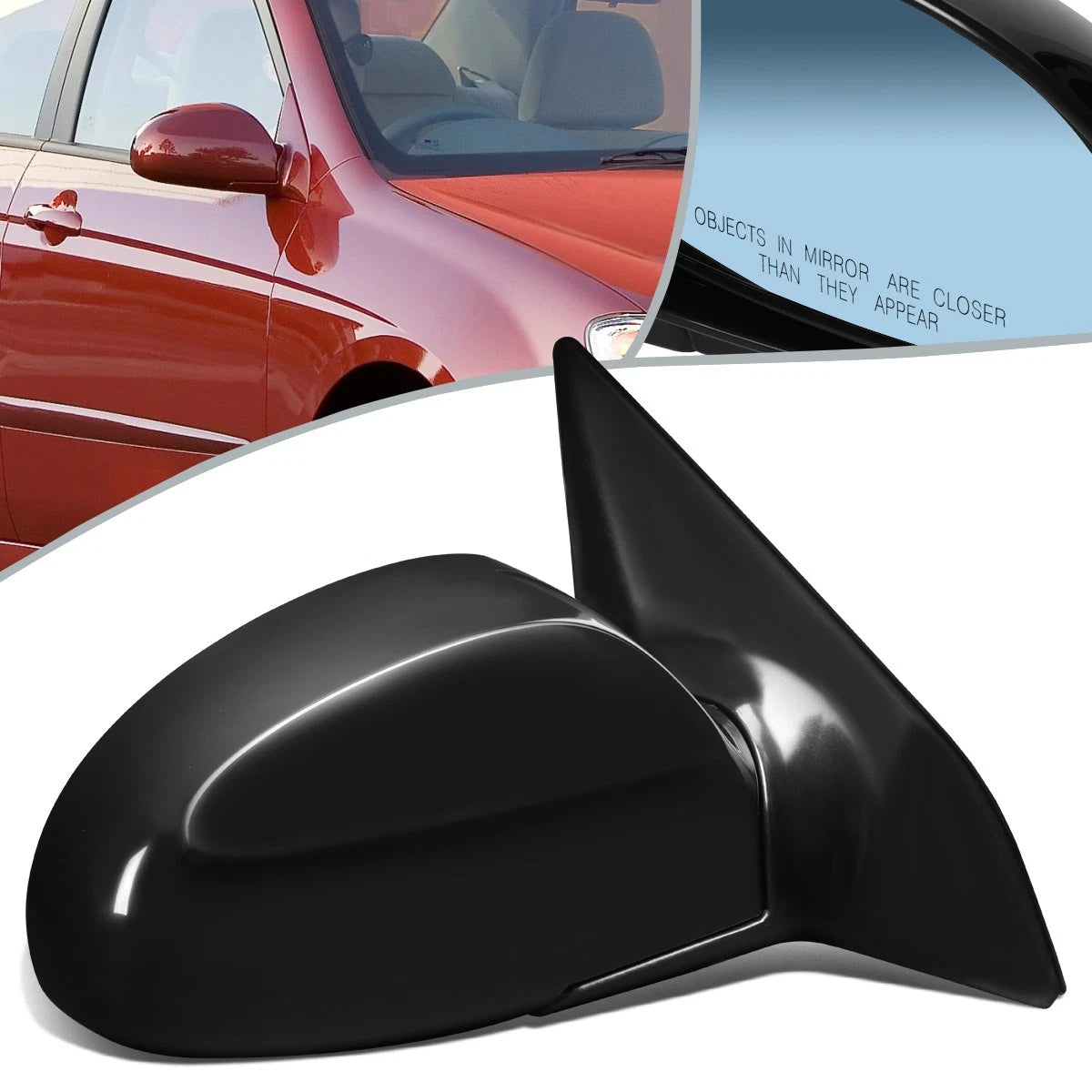 OE Style Manual Side View Door Mirror Right for Kia Spectra (2004–2009) KI1321134