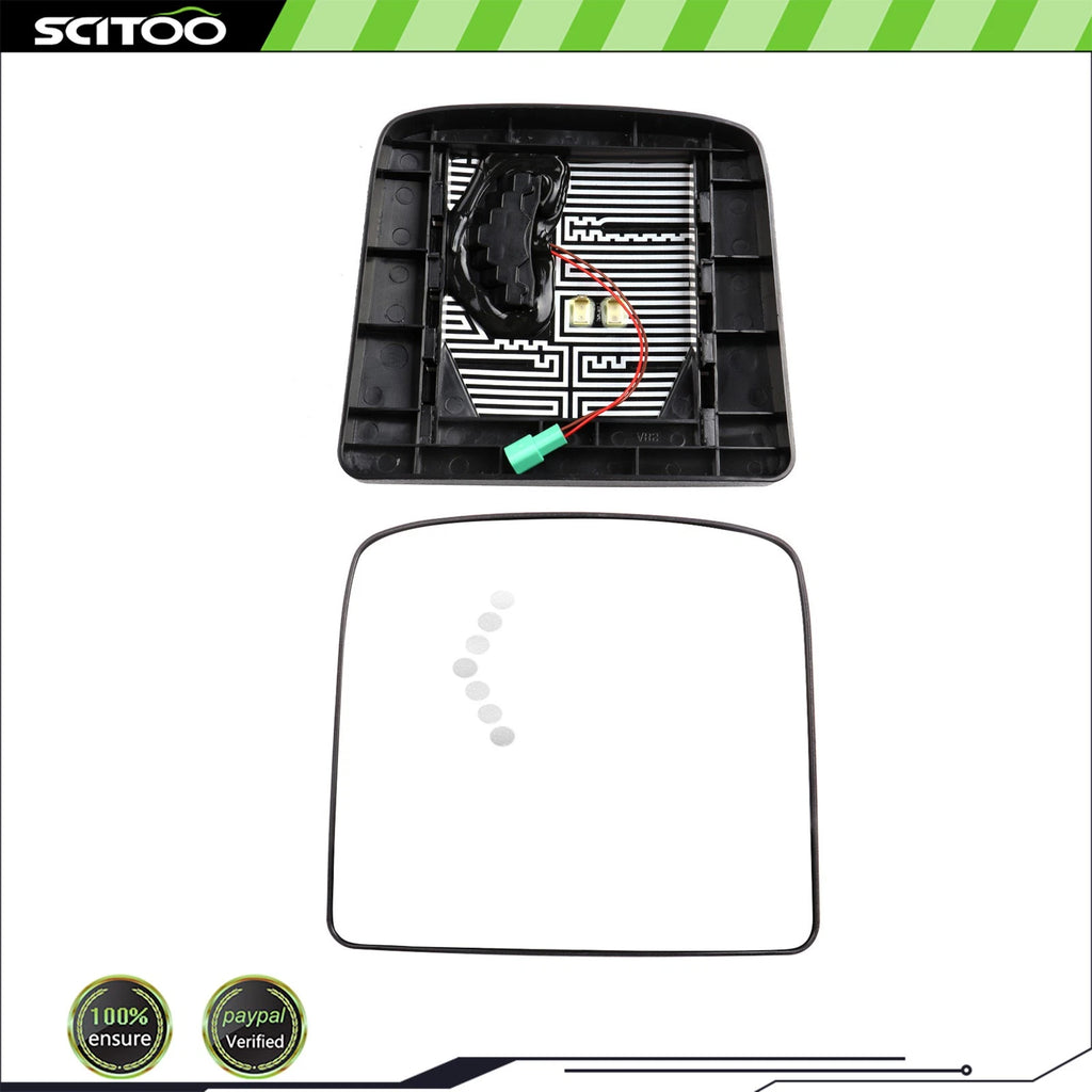 Pair Side Small Mirrors Plate for Volvo VNL (2015–2018) w/Heated w/Signal