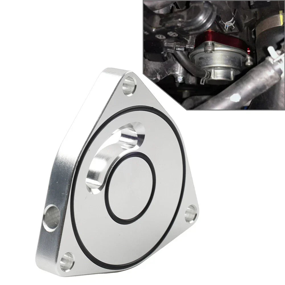Silver Turbo Blow Off Valve BOV Plate Spacer for Honda Civic (2015-2021)