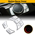 Chrome iDrive Multi Media Button Cover Trim for BMW 1 3 4 5 6 X1 X3 X5 (2010–2020)