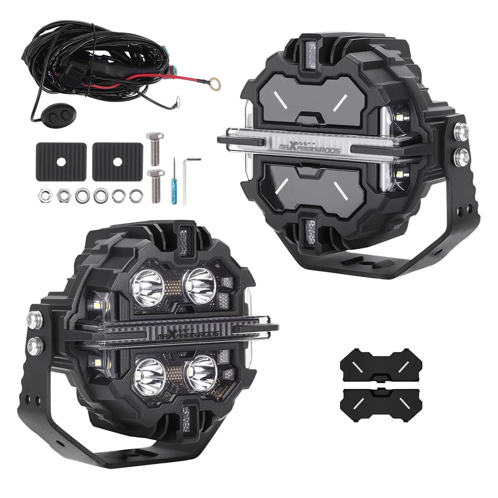 5" 212W LED Driving Lights Spot Flood Combo RGB DRL for ATV UTV (12V)