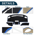 Dashboard Cover Mat for Mazda Flair Wagon MM21 (2012–2019) Black Blue Set