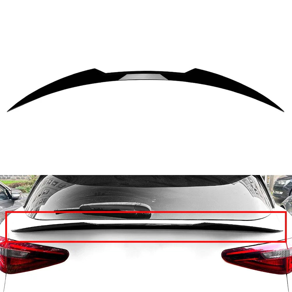 Glossy Black Rear Trunk Spoiler Wing for Alfa Romeo Stelvio (2017-2024)