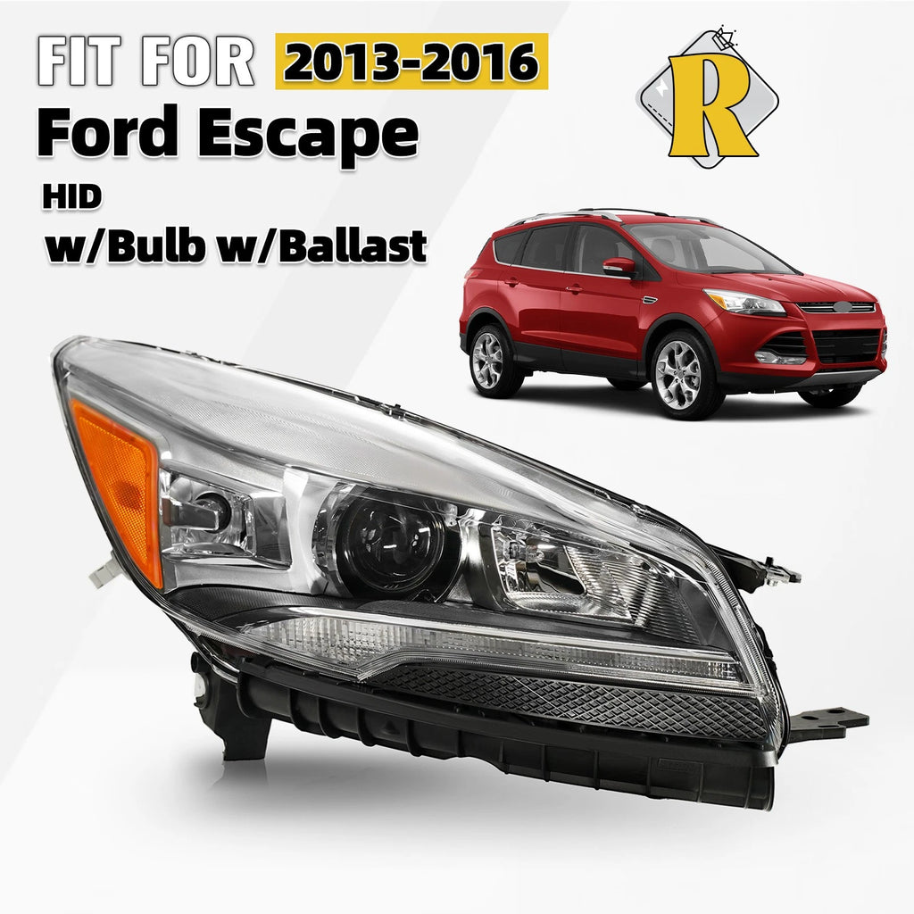 HID Xenon Headlight for Ford Escape (2013–2016) Passenger Side w/Bulb & Ballast