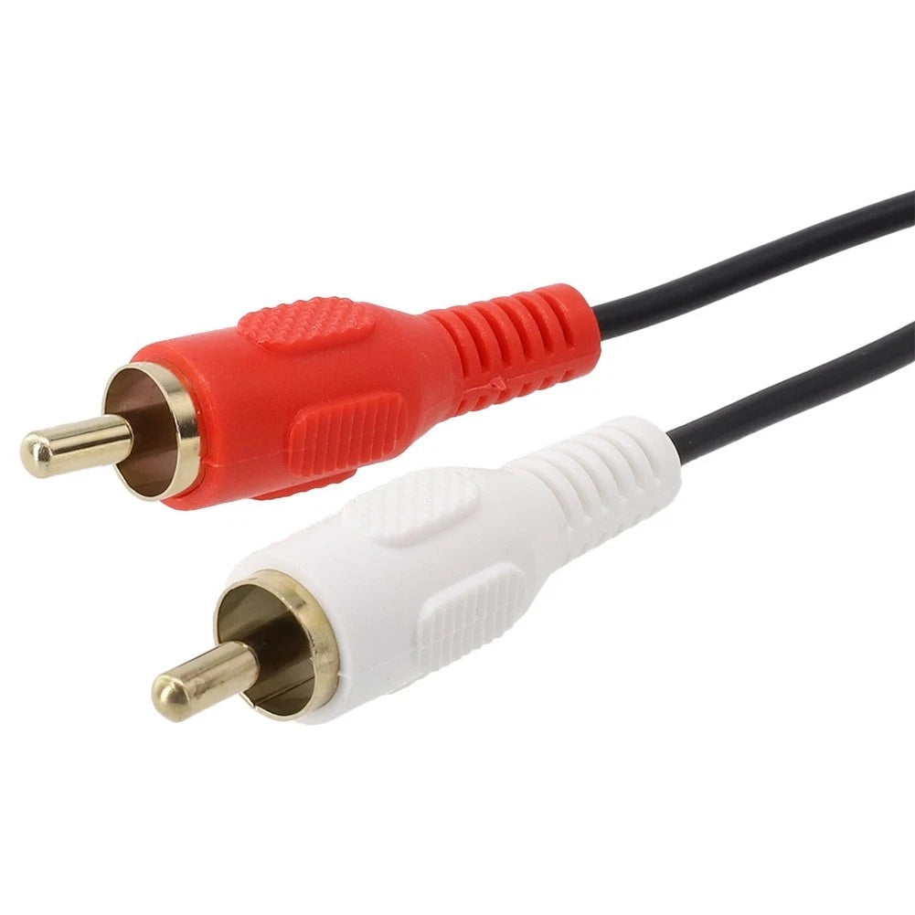 2X Radio Audio Cable Adapter 2RCA Connector for Car SUV