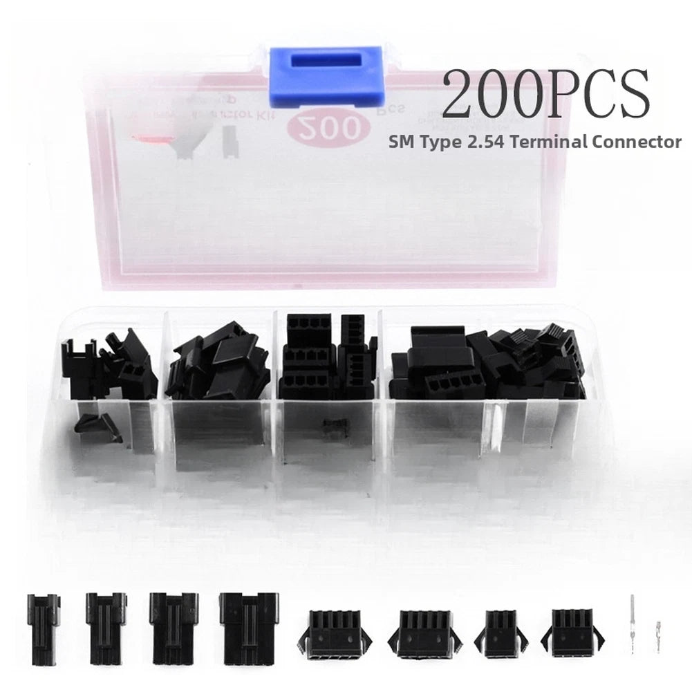 200PCS Terminal Connector Kit 2P 3P 4P 5P for Automotive Applications