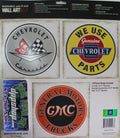 Set of 3 Removable Wall Art Stickers for Chevy Corvette