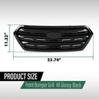 Front Bumper Upper Grille for Subaru Outback (2015–2017) Black