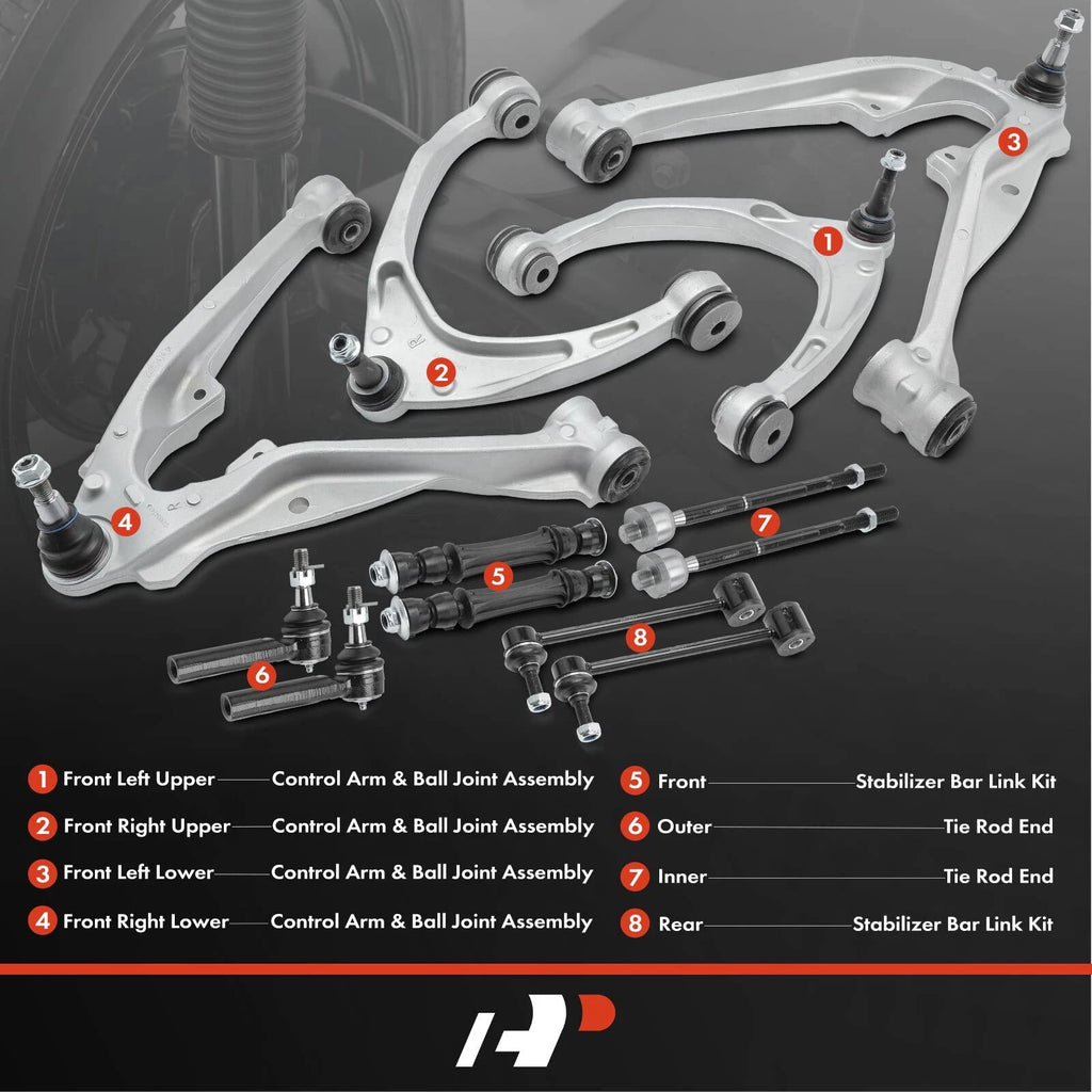 Set of 12 Front Control Arm Ball Joints for Chevy Tahoe (2015–2016)