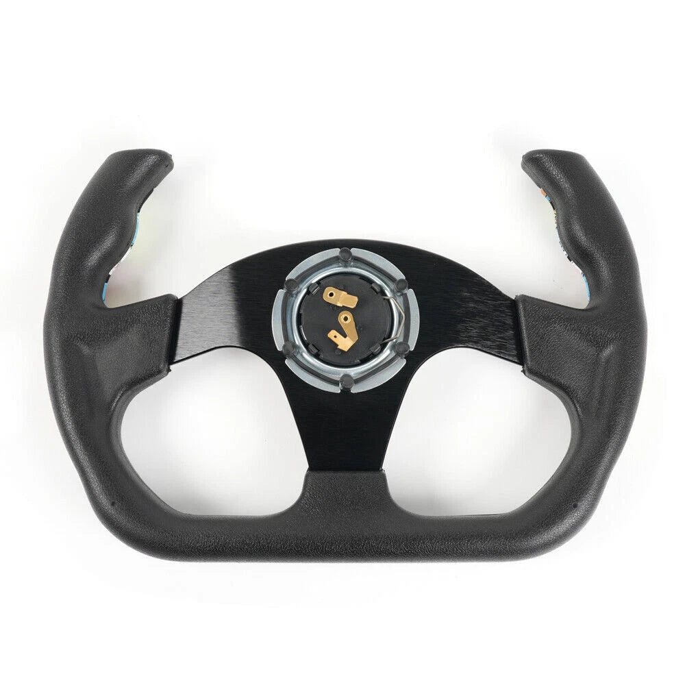 Universal U Shape Flat Drift Racing Steering Wheel with Horn Button