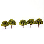 Set of 12 Green Model Trees for HO Scale Train Diorama