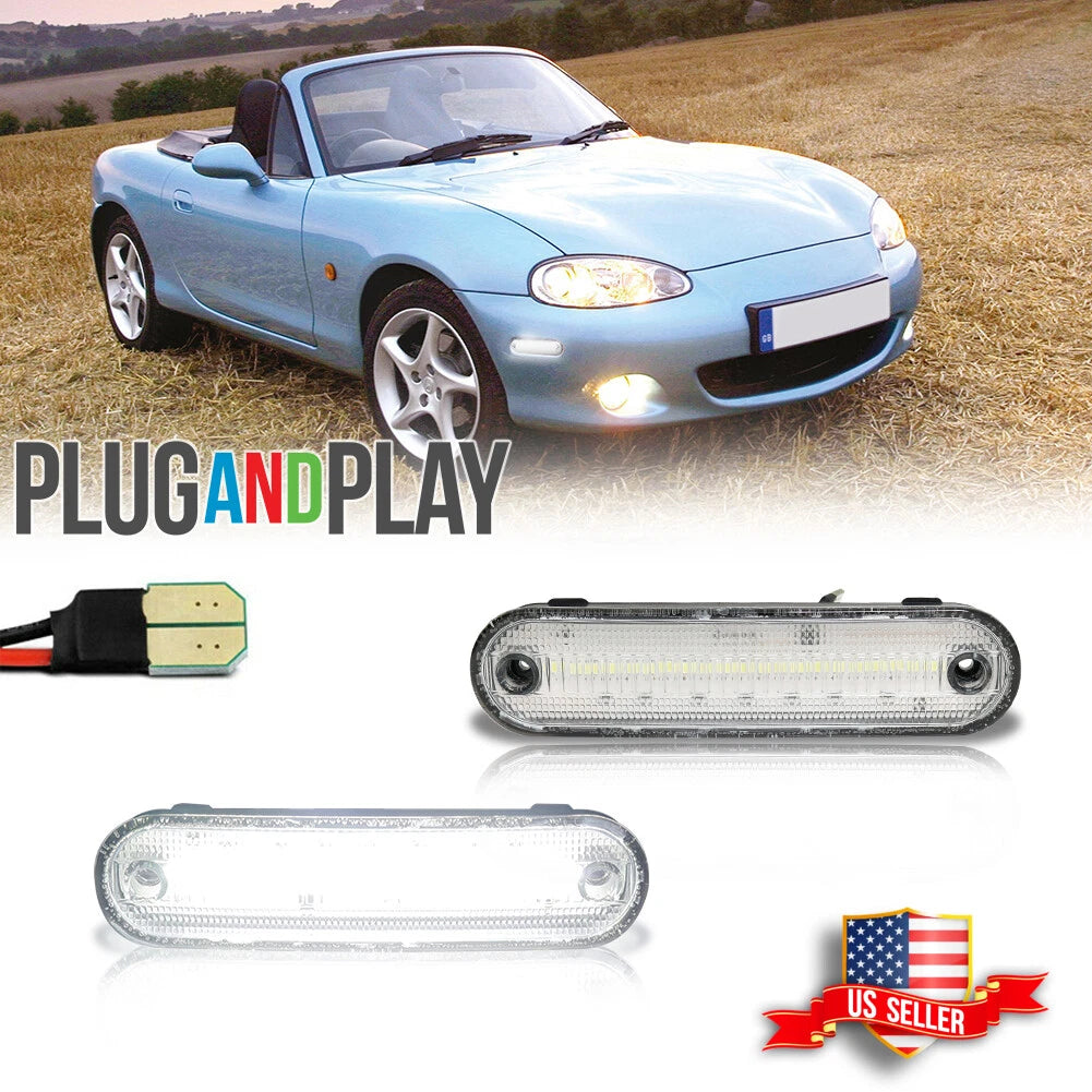 2X LED Side Marker Lights for Mazda MX-5 Miata (1990–2005)