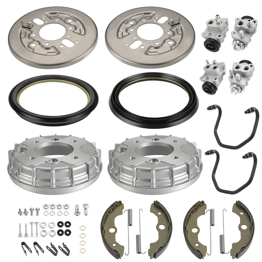 Front Brake Drum Wheel Cylinder Plate Kit for Honda Foreman TRX450 (1998–2001)