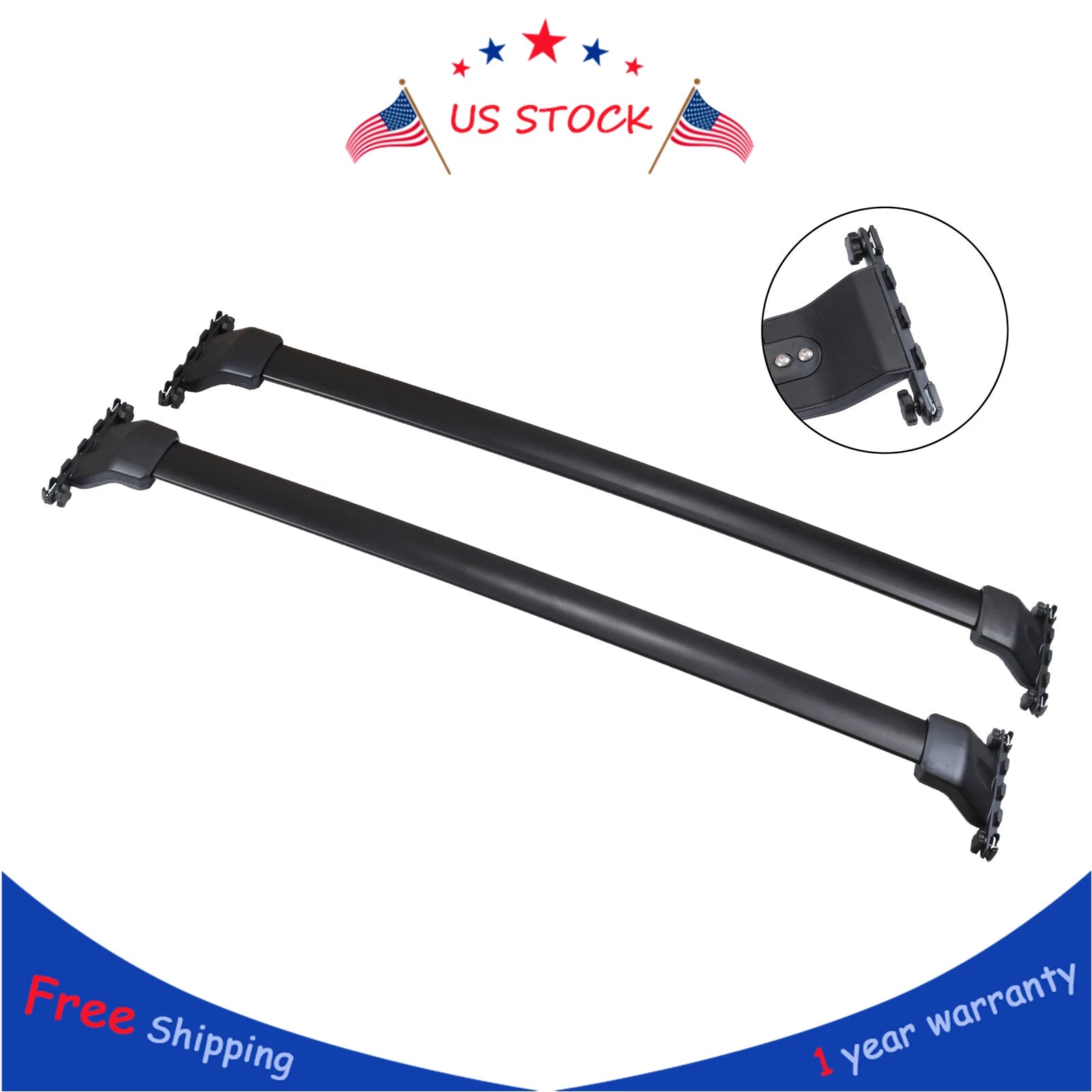 Set of 2 Roof Rack Crossbars for Honda Passport (2019–2023)