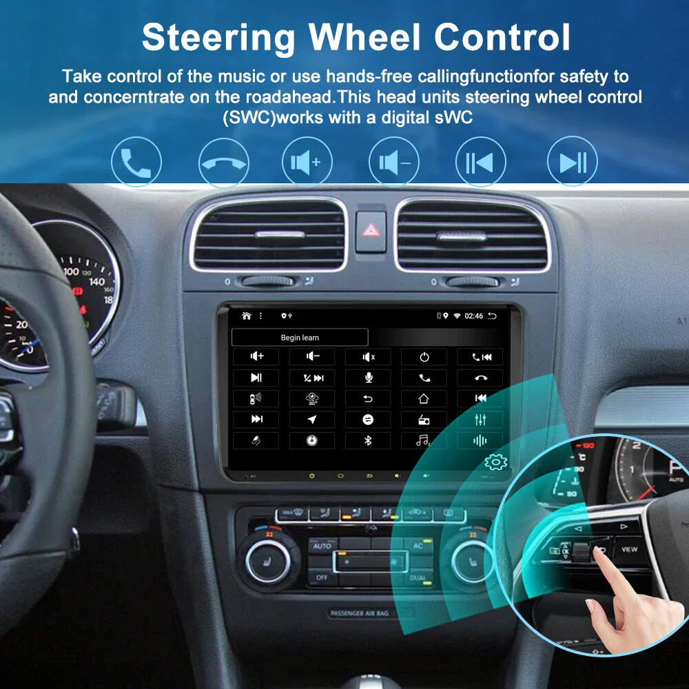 9'' Wireless CarPlay Android Auto Head Unit for Volkswagen EOS (2007-2014)