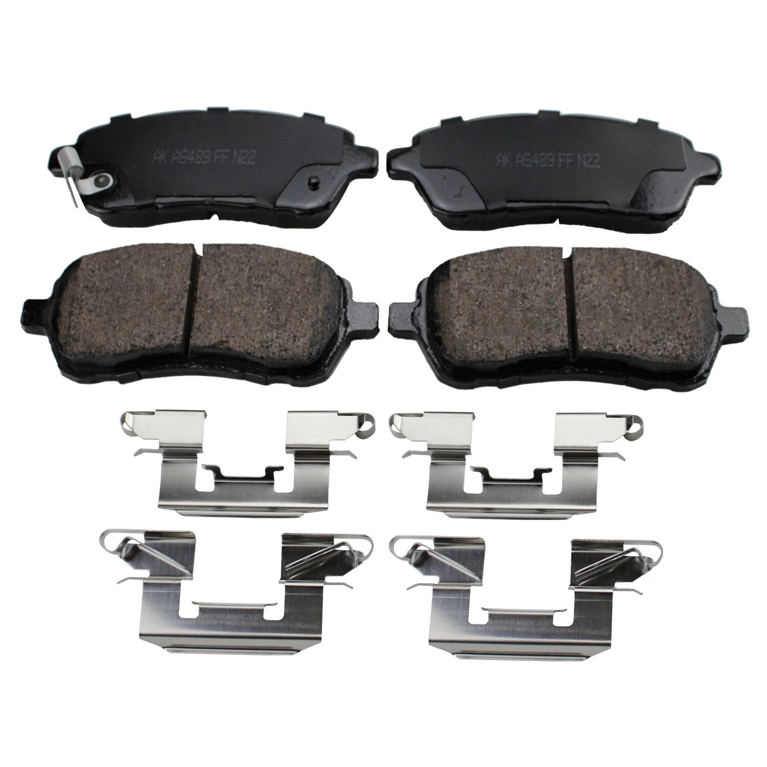 Set of 4 Akebono ProAct Ultra Premium Ceramic Brake Pads for Ford Fiesta, Mazda 2 (2011–2019)