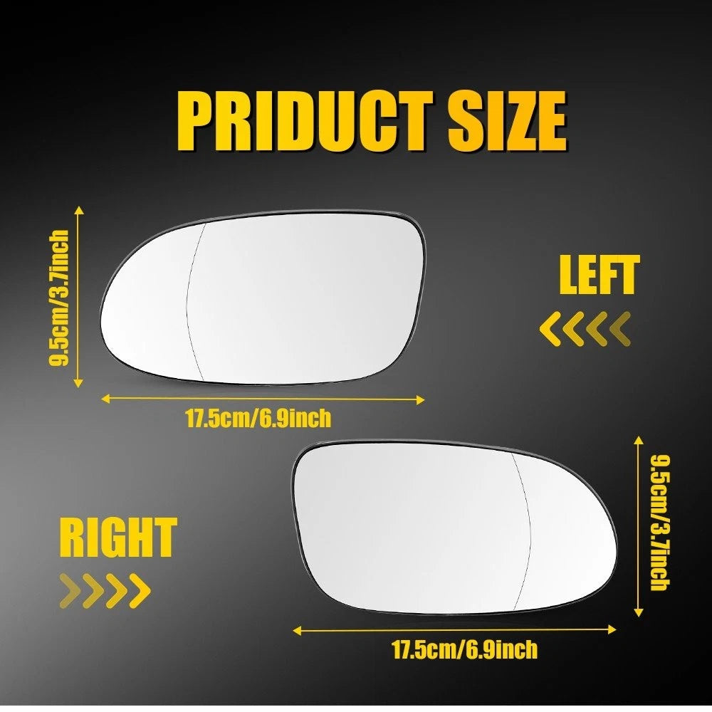 Heated Mirror Glass for Mercedes CLK Class (2003–2009) Driver Passenger Side 2X
