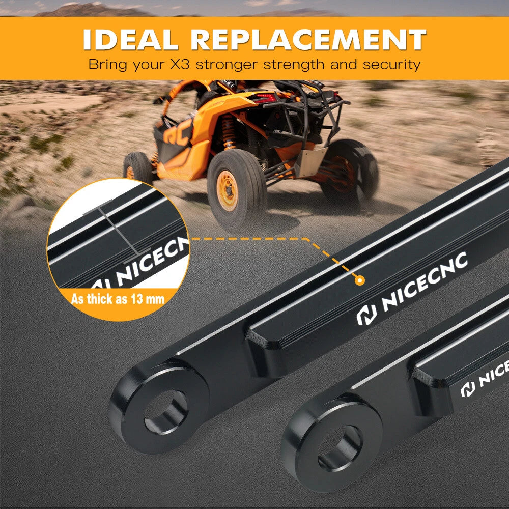 Aluminum Alloy Radius Rod Dog Bone Race Plate for Can-Am Maverick X3 (2017–2023)