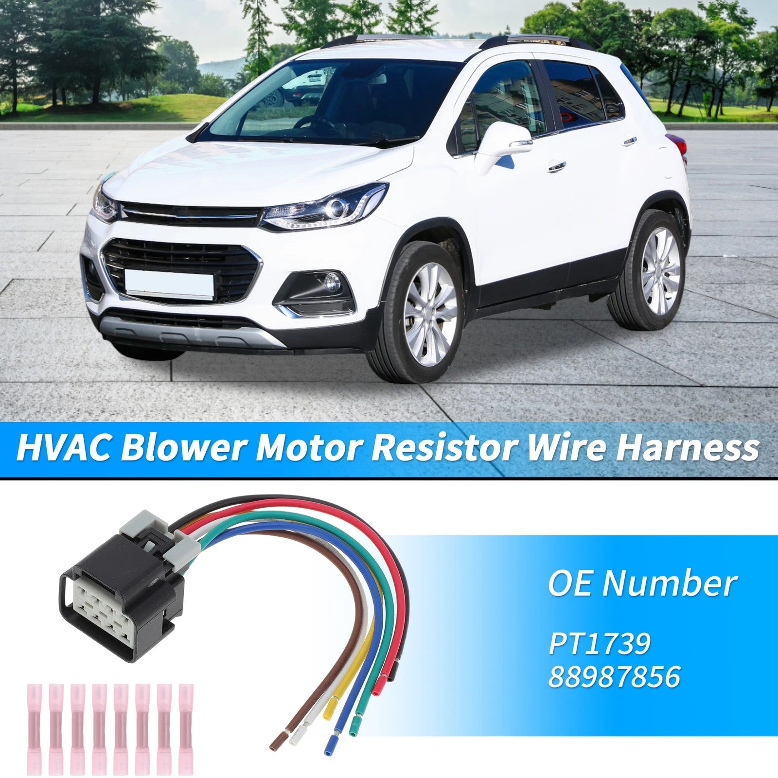 HVAC Blower Motor Resistor Wire Harness for Chevy GMC (No.PT1739/88987856)